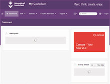 Tablet Screenshot of my.sunderland.ac.uk