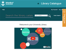 Tablet Screenshot of catalogue.sunderland.ac.uk